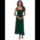 thumbnail image 3 of Vestido de Verano con Escote Cuadrado y Volantes para Mujer, Ideal para Bodas, Fiestas, Damas de y Salidas Nocturnas. Verde Oscuro L, 3 of 8