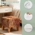thumbnail image 6 of TSOVTHRID Tiger Stripe Print Ottoman Cover Square, Rectangle Stretch Ottoman Slipcovers Soft Storage Foot Rest Cover with Elastic Bottom, Machine Washable, 6 of 7