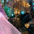 thumbnail image 3 of OUNONA 1Pcs Pink Mesh Ribbon Wreath Making Material for Craft Projects and Floral Designs 9.8x10.2in, 3 of 5
