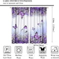 thumbnail image 2 of Purple Flower Butterfly Curtains,Spring Botanical Floral Fantasy Nature Landscape Printed Curtains for Bedroom Living Room Kitchen Drapes 42x54 Inch, 2 of 6