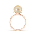 thumbnail image 2 of ANGARA Golden South Sea Cultured Pearl Ring with Spiral Metal Loop in 14K Rose Gold for Women | June Birthstone, Birthday, Anniversary, Jewelry Gift for Women | Pearl Ring, 2 of 5