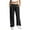 Black, variant on Women's Wool Blend Elastic Waist Straight Leg Business Casual Pants 2026