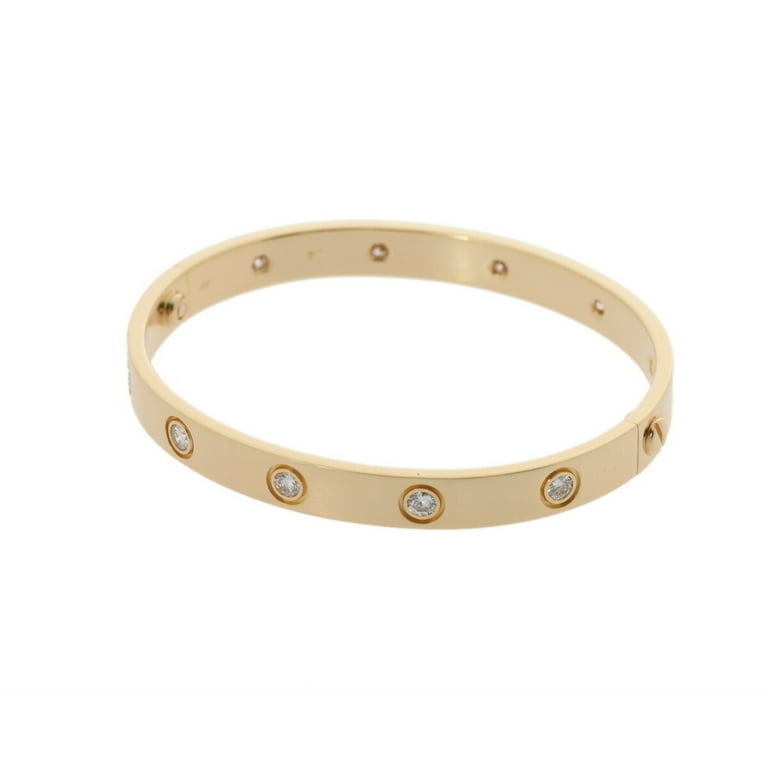 Pre-Owned CARTIER Cartier Love Bracelet All Diamond #16 Women