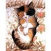 Gato durmiente 5D DIY diamante pintura cuadrado completo Rhinestone pared hogar imagen Hugtrwg Para estrenar