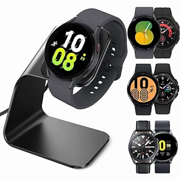 FU2092 Charger Dock Compatible with Samsung Galaxy Watch 7/6/5 Pro/4/3/Active 2 - USB Replacement Charging Cable Dock Stand Accessories