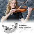 thumbnail image 4 of heritaly Violin Mute Portable Metal Practice Fiddle Part Accessory For 1/2 3/4 4/4 Violin, Golden silver 1Set, 4 of 6