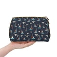 thumbnail image 4 of Picia Sailboat And Seagull Print Leather Makeup Bag Make Up Bag Travel Toiletry Bag for Her Girlfriend Teacher Teen Girl Gifts, 4 of 8