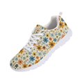 thumbnail image 5 of HELLHERO Retro Country Style Colorful Flowers Women Running Walking Shoes, Low Top Anti-Slip Sports Tennis Shoes for Travel Training, 5 of 11