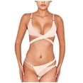 thumbnail image 1 of DPTALR Women's Solid Color Straps Bikini Double Strap High Waist Split Swimsuit, 1 of 8