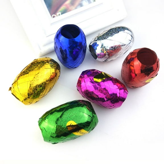 GOOHOCHY 6 Pcs Balloon Ribbon Metallic String Craft Ribbon 6pcs