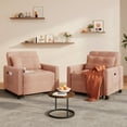 thumbnail image 2 of Sleeper Sofa, Lofka 3 in 1 Convertible Single Sofa Bed with Pull Out Couch for Living Room, Apartment,Pink, 2 of 11