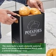 thumbnail image 5 of 3Pcs Kitchen Vegetable Storage Tin Set 3 Size Stackable Garlic Onions Potatoes Storage Container Carbon Steel Kitchen Canister for Picnic, 5 of 10