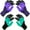 1 Purple+1 Green, variant on Garden Gloves with Claws,Claw Gardening Gloves for Digging,Planting, Weeding, Seeding-Waterproof for Men and Women