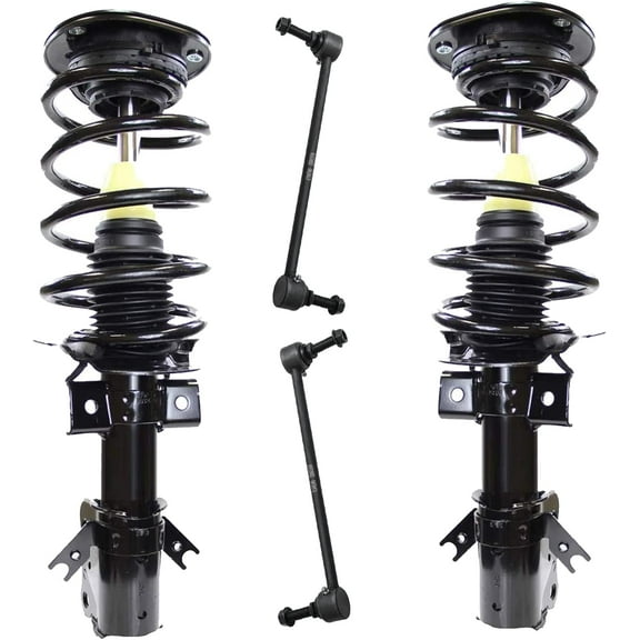 Detroit Axle - Complete Front Struts w/Coil Spring Assembly w/Sway Bars Replacement for 2013-2018 Ford Fusion