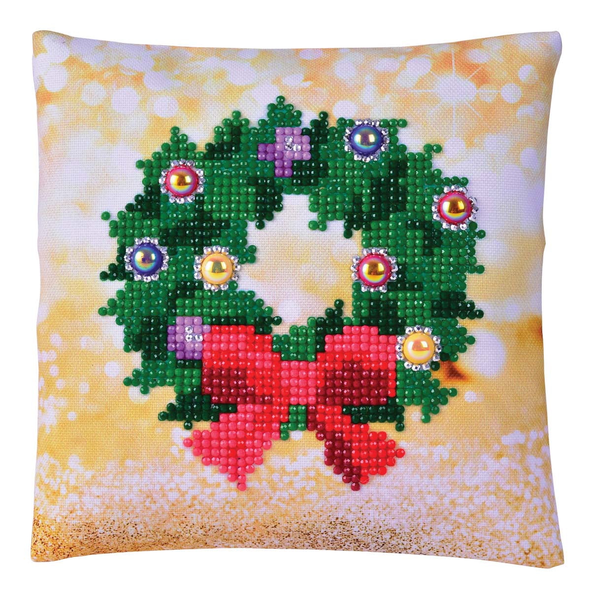 Diamond Dotz® Christmas Wreath Pillow Diamond Painting