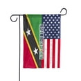 thumbnail image 5 of American Half Saint Kitts And Nevis Flag Kittitian And Nevisian Friendship U.S.A My Home My Blood Garden Flag, Double-Sided Decorative Outdoor Flag, Polyester Yard Flag 12 x 18 in, 5 of 5