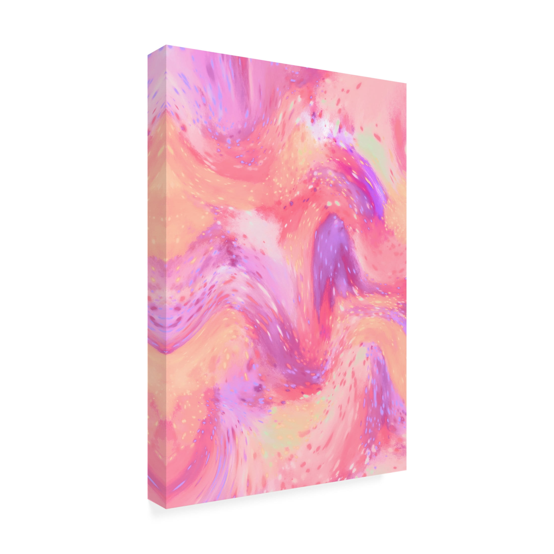Canvas Wall Art - Treechild 'Pastel Space Pattern' Wall Art for Living Room, Bedroom, or Office D?cor by Trademark Fine Art - 12 x 19 Inches