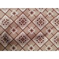 thumbnail image 4 of oneOone Cotton Cambric Peach Fabric Floral & Tiles Moroccan Dress Material Fabric Print Fabric By The Yard 56 Inch Wide, 4 of 4