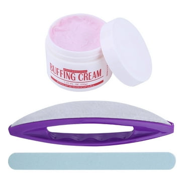 DESIGNICE Nail Buffer,Sheepskin File Nail Buffer and Shine Kit,Moisturize Nails Buffing Cream