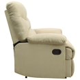 thumbnail image 4 of ACME Arcadia Fauteuil Inclinable Rembourré en Microfibre Beige, 4 of 5
