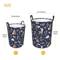 thumbnail image 3 of Fotbe Animals And Wildflowers Cesto de Ropa con Asas, Cesto Impermeable de Gran Capacidad, Bolsa de Lavado para Dormitorio, Cesto de Ropa con Ruedas y Asas-Small, 3 of 6