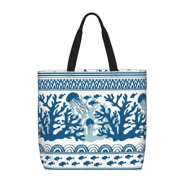 Easygdp Sea Underwater Jellyfish Bolsa Tote para Mujer, Bolso de Hombro para Trabajo, Playa, Viajes, Compras y Supermercado