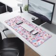 thumbnail image 2 of Long Mouse Pads for Desk,Pioneer Flower Floral Print Pattern Desk Mats on Top Of Desks, Desk Mouse Pad Extra Large with 3mm Non-Slip Base and Stitched Edge for Gaming,Office,Work,Home 31.5"x11.8", 2 of 6