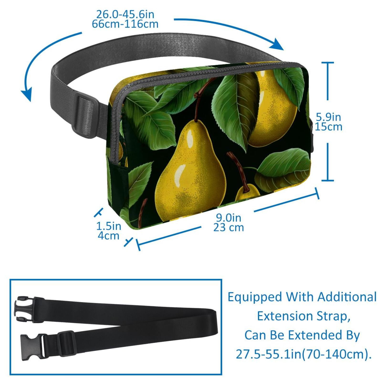 Pears Adjustable Lightweight Running Belt Waist Bag with Extension Strap for Unisex