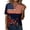 Blue, variant on MEICHEN Summer Usa 250th Anniversary Tops for Women Casual Print Blouses Patriotic Graphic Tees Short Sleeve V Neck T Shirt