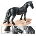 thumbnail image 4 of Simulation Horse Figurines Solid Animal Steed Clydesdale Haflinger Figure Garden Home Decor DIY Miniatures Props (Navy Blue), 4 of 7