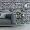 thumbnail image 3 of MoreFarther Gray Brick Peel and Stick Self Adhesive Wallpaper, 17.71"x236.22", 1 Piece, 3 of 8