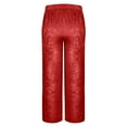 thumbnail image 6 of QATAINLAV Womens Casual Velvet Palazzo Pants 2025 Summer Fashion Wide Leg Pants Elastic High Waist Drawstring Lounge Trousers with Pockets Red S Mothers Day Gifts, 6 of 9