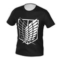 thumbnail image 2 of Attack On Titan Men's Short-Sleeve T-Shirt Summer Casual Tee Top Breathable Crewneck T-Shirt Medium, 2 of 7