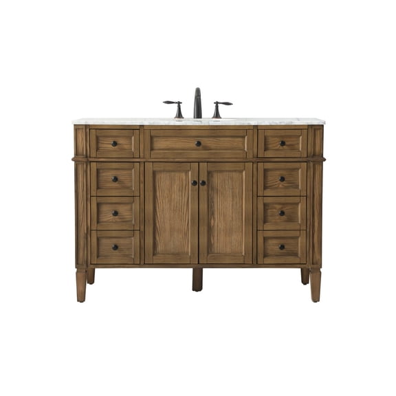 Elegant Lighting Vf12548 Park Avenue 48" Free Standing Single Basin Vanity Set - Wood