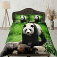 thumbnail image 1 of Panda en la pradera funda nórdica niños, juego de cama completo, rey, reina, dormitorio, 1 of 4