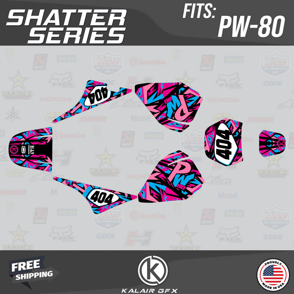 Kalair GFX Graphics Kit for Yamaha PW80 (1990-2008) Shatter Series