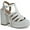 White, variant on Womens Orlah Faux Leather Platform Block Heels