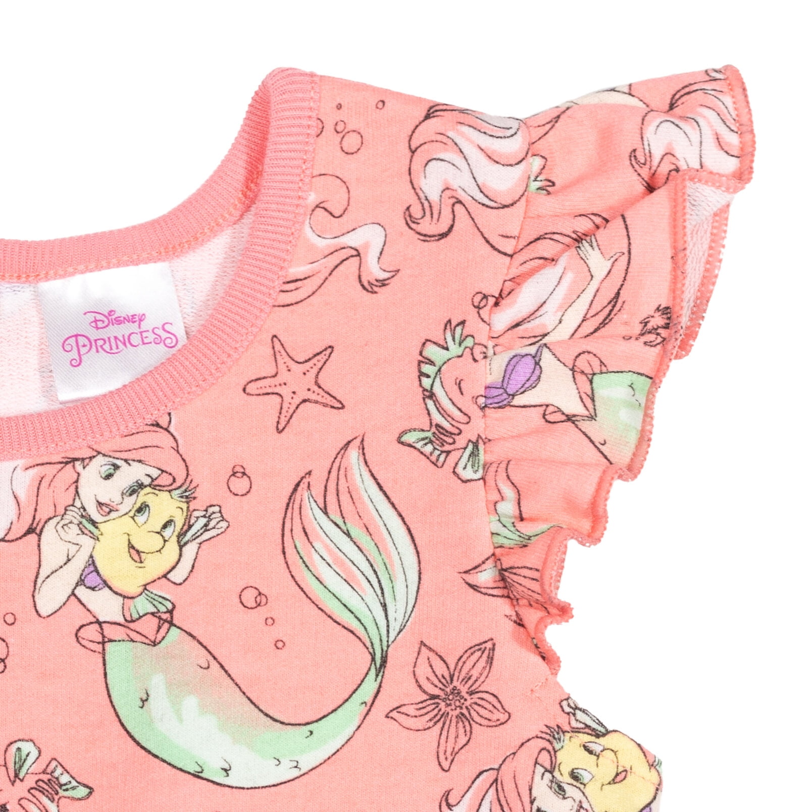 Disney Princess Ariel Infant Baby Girls Sleeveless Romper Infant to Big Kid