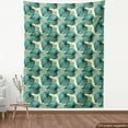thumbnail image 4 of Exotic Fabric by the Yard, Monstera Leaves Tropical Pattern Rainforest Botany Summer Beach Island, Decorative Upholstery Fabric for Sofas and Home Accents, Cream Sea Green Sky Blue by Ambesonne, 4 of 5