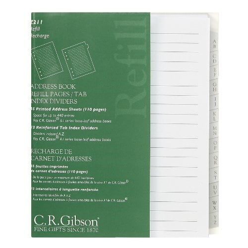 C.R 6.5'' x 7.25'' Ocean Theme Gibson 6-Ring Binder Refillable Address Book 