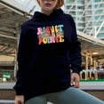 thumbnail image 2 of Right On Pointe Merch Gift Ideas for Dancers Navy Hooded Sweatshirt or Hoodie, XL, 2 of 5