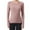 Pink, variant on Ruimatai Women's Long Sleeve Seamless Yoga Top Workout Shirt Athletic Breathable Sportswear Gym Running Shirts Solid Color Round Neck