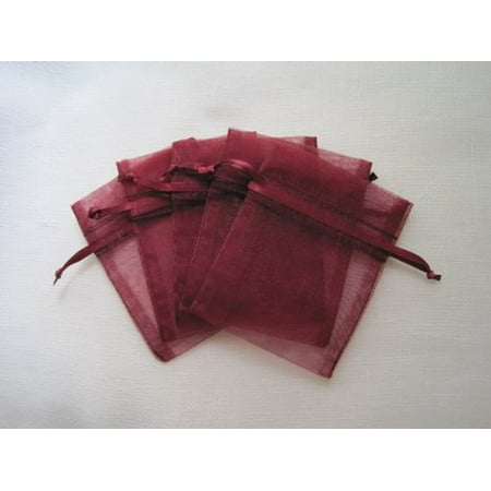 Indian Gold Jewelry - MyCraftSupplies Premium Organza Bags 4x6 Inch 30-Pack for Favors, Gifts, Jewelry (Wine)