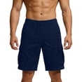 thumbnail image 2 of BVnarty Men's Summer Multi-Functional Cargo Shorts Solid Color Outdoor Casual Shorts With Multiple Pockets For Hiking And Workouts Navy XL, 2 of 7