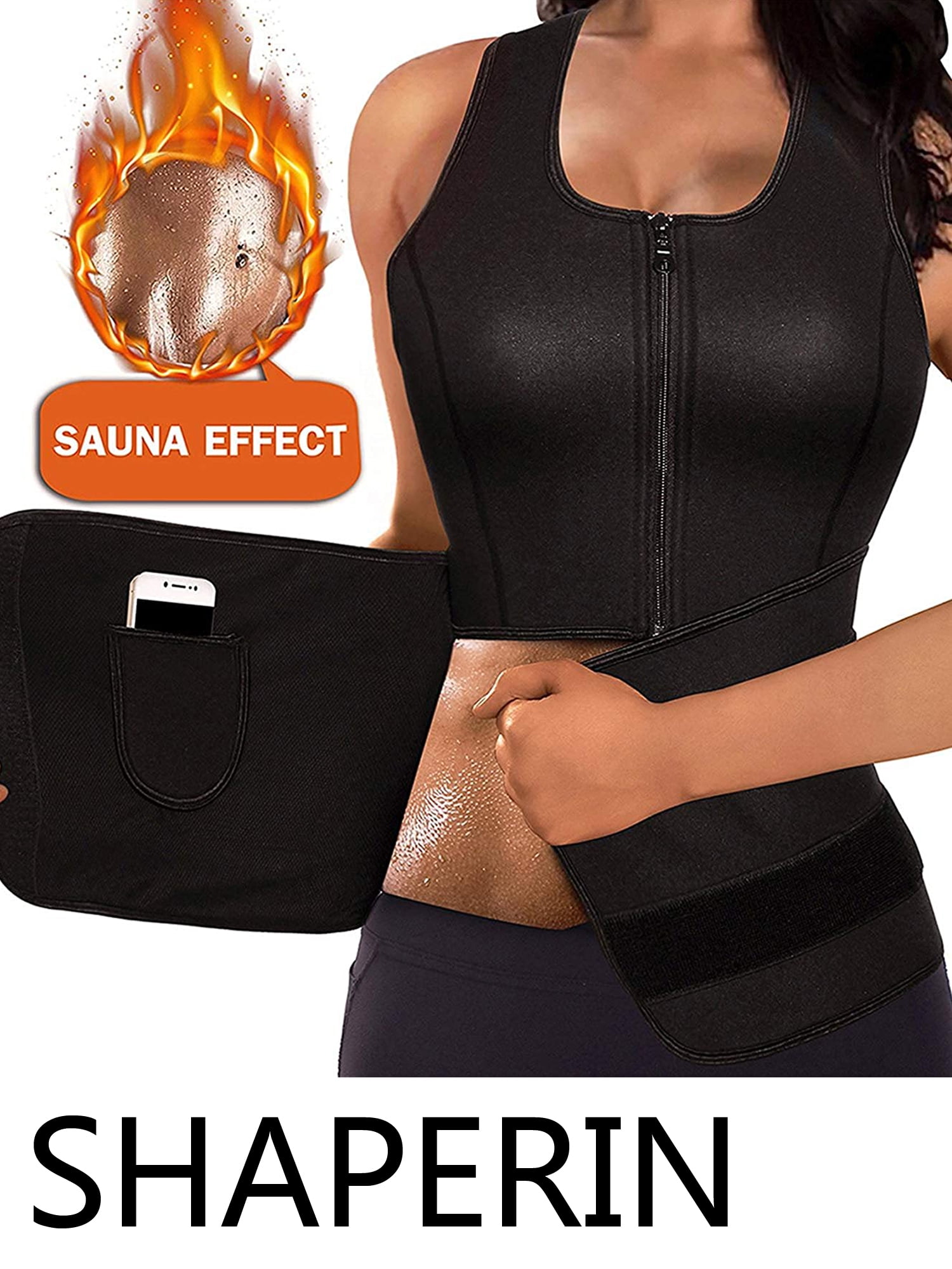 SHAPERIN SHAPERIN Sweat Vest Waist Trainer for Women Weight Loss