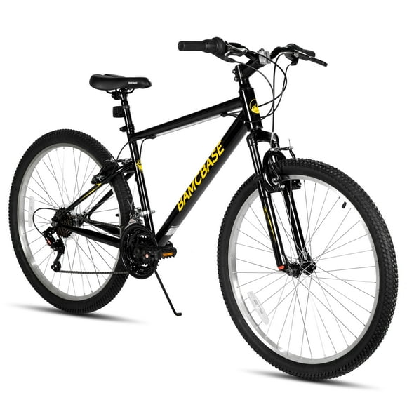 HILAND Vélo de Montagne 26 27 Pouces, VTT Hommes Femmes avec 18 Vitesses, Cadre en Acier à Haute Résistance, Frein en V, Bicyclette Semi-Rigide pour Adultes