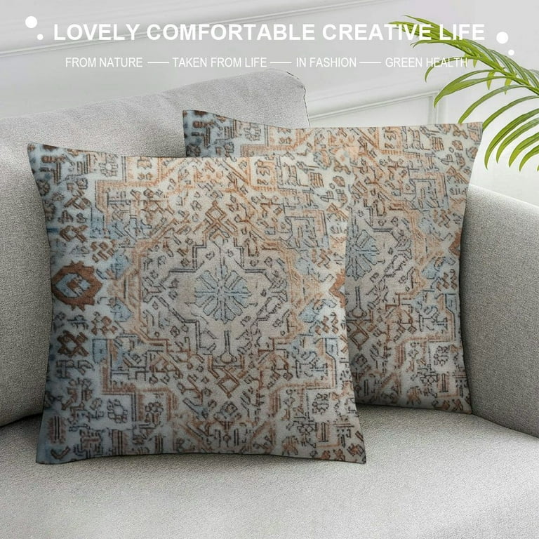 ARISTURING Decorative Pillow Cover Boho Pillow Kilim Pillow Cover Persian Rug Pillow Oriental Rug Square Pillow Throw Pillow Cover Pillow Case Lumbar Pillow 16x16 Pillow Cover Cushion Cover Walmart ...