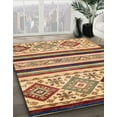thumbnail image 2 of Ahgly Company Tapis Rectangulaire Abstrait Marron Rouge pour Intérieur, 4 Pieds x 6 Pieds, 2 of 6