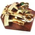 thumbnail image 4 of Nagina International Calvin Antiques Nautical Nautical Sextant with Wood CASE- Unique Brass Sextant, 4 of 4