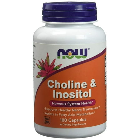 Choline & Inositol 500 Mg - 100 Caps, Nervous System Health By NOW